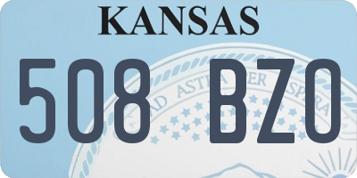 KS license plate 508BZO