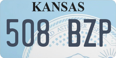 KS license plate 508BZP