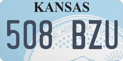 KS license plate 508BZU