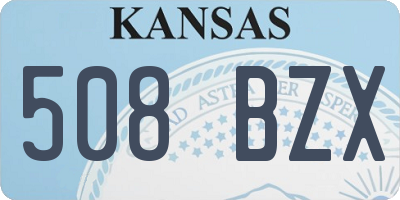 KS license plate 508BZX
