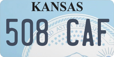 KS license plate 508CAF