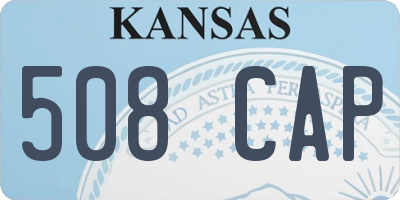KS license plate 508CAP