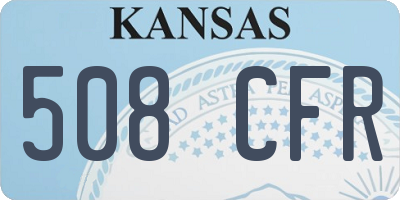 KS license plate 508CFR
