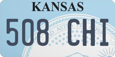 KS license plate 508CHI