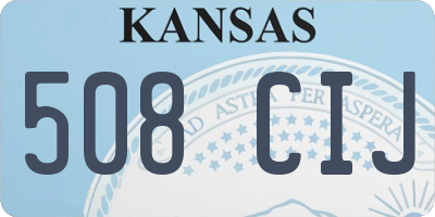 KS license plate 508CIJ