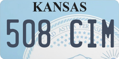 KS license plate 508CIM