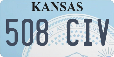 KS license plate 508CIV