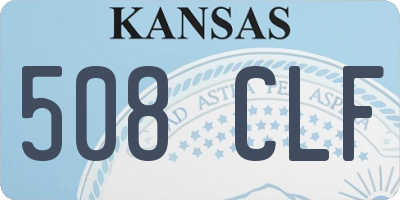 KS license plate 508CLF