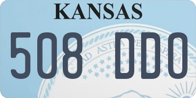 KS license plate 508DDO