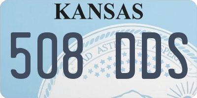 KS license plate 508DDS