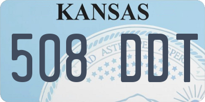 KS license plate 508DDT