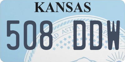 KS license plate 508DDW