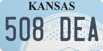 KS license plate 508DEA