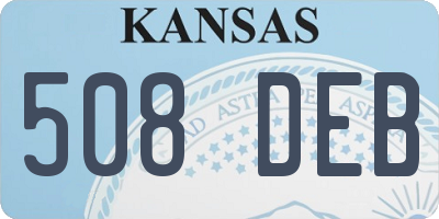 KS license plate 508DEB