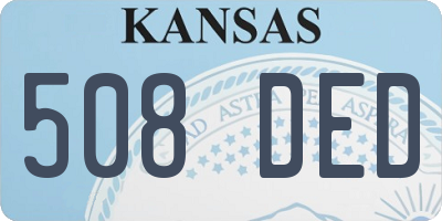 KS license plate 508DED