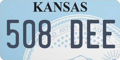 KS license plate 508DEE