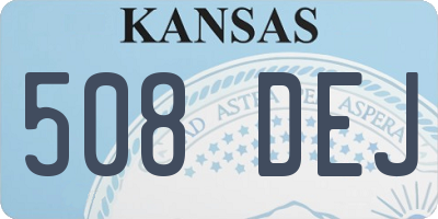 KS license plate 508DEJ