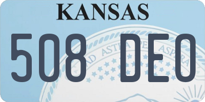 KS license plate 508DEO