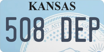 KS license plate 508DEP