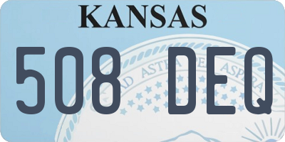 KS license plate 508DEQ