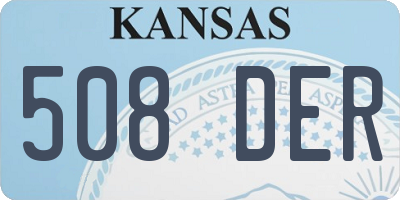 KS license plate 508DER