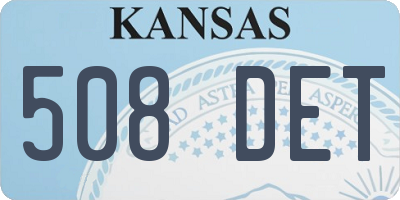 KS license plate 508DET