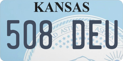 KS license plate 508DEU