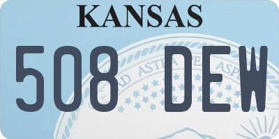 KS license plate 508DEW