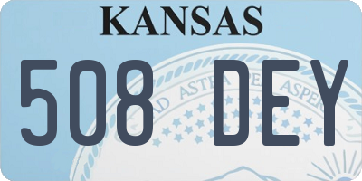KS license plate 508DEY
