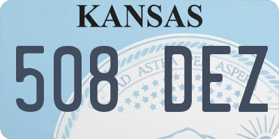 KS license plate 508DEZ
