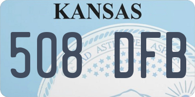 KS license plate 508DFB