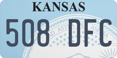 KS license plate 508DFC
