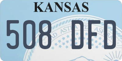 KS license plate 508DFD