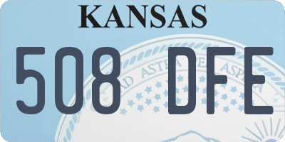 KS license plate 508DFE