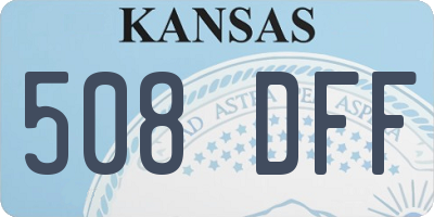 KS license plate 508DFF