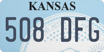 KS license plate 508DFG