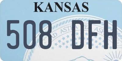 KS license plate 508DFH