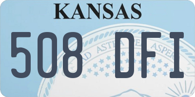 KS license plate 508DFI