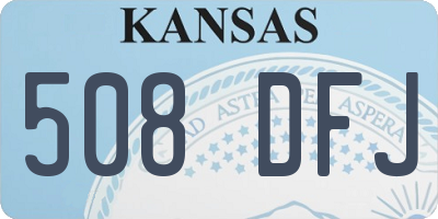 KS license plate 508DFJ