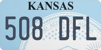 KS license plate 508DFL