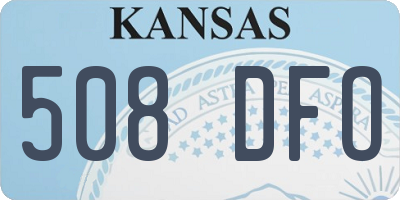 KS license plate 508DFO