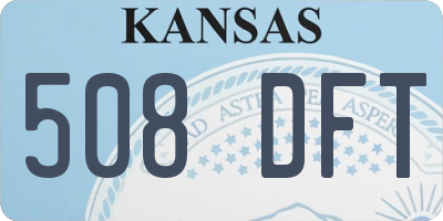 KS license plate 508DFT