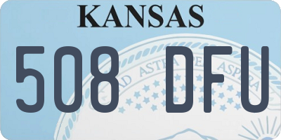 KS license plate 508DFU