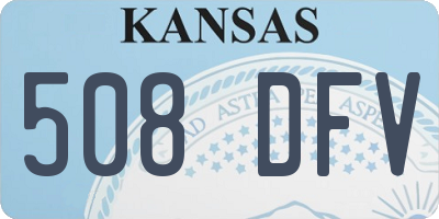 KS license plate 508DFV