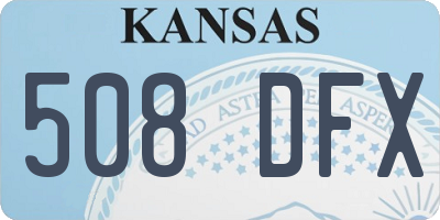 KS license plate 508DFX