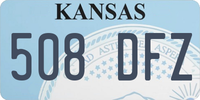 KS license plate 508DFZ