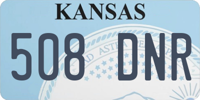 KS license plate 508DNR