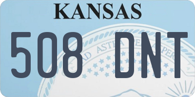 KS license plate 508DNT