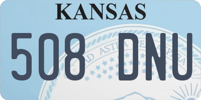 KS license plate 508DNU