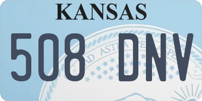 KS license plate 508DNV
